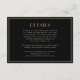 Informações Cartão de Enclausuramento Elegante Bordado Art Dec