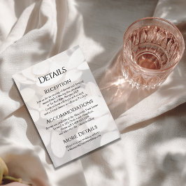 Informações Cartão de Enclausuramento Floral Branco Minimalist