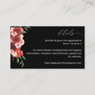Informações Cartão de Enclausuramento Floral Vermelho SM - Pre