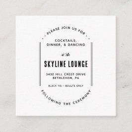 Informações Cartão de Enclausuramento Minimalista Moderno Simp