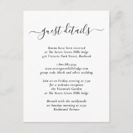 Informações Cartão de Enclausuramento Preto e Branco Moderno e