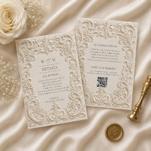 Informações Cartão de Enclosure de Casamento Barroco Elegante