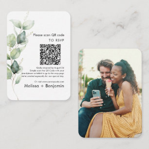 Informações Cartão de Enclosure de Casamento com Código QR de
