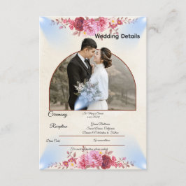 Informações Cartão de Enclosure de Casamento na Igreja Blush R