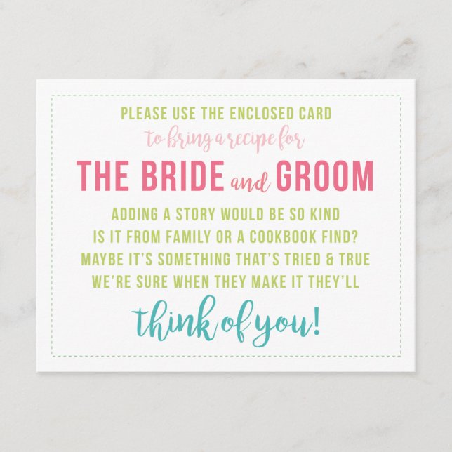 Informações Cartão de Enclosure de Chuveiro de Cartão de Recei (Frente)