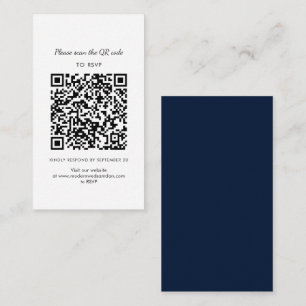 Informações Cartão de Enclosure de Código QR de RSVP de Casame