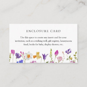 Informações Cartão de Enclosure de Flores da Primavera em Flor