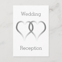 Informações Cartão de Enclosure de Recepção de Casamento Coraç