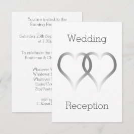 Informações Cartão de Enclosure de Recepção de Casamento Coraç