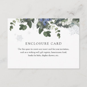 Informações Cartão de Enclosure Evergreen Azul de Inverno