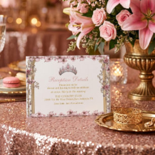 Informações Cartão de Enclosure Floral Pink Golden Tiara Quinc