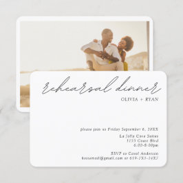 Informações Cartão de Enclosure Pequeno para Jantar de Ensaio 