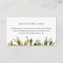 Cartão de Encomenda Personalizado Boho Cactus