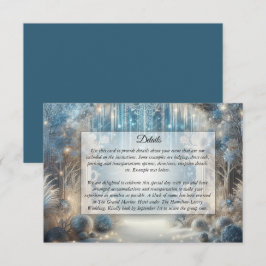 Informações Cartão de Envio de Casamento Floresta Nevada Brilh