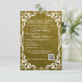 Informações Cartão de Envio de Casamento Minimalista Oliva Ele