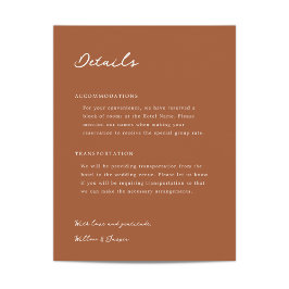 Informações Cartão de Envio de Casamento Pensacola