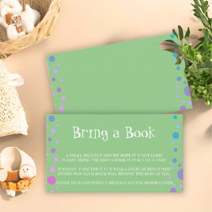 Informações Cartão de Envio de Chamada para Bring a Book Green