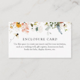 Informações Cartão de Envio de Chuveiro Floral Vintage e Abelh