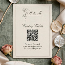 Cartão de Envio de Código QR de Site de Casamento