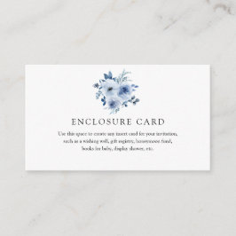 Informações Cartão de Envio de Flores Azuis em Aquarela