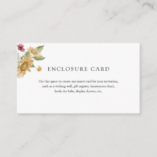 Informações Cartão de Envio de Girassol Rústico