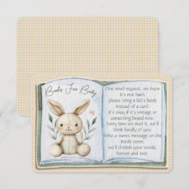 Informações Cartão de Envio de Livros Boho Bunny para Chás de