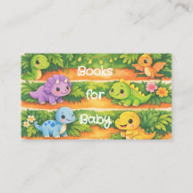 Cartão de Envio de Livros de Dinossauros para Bebê