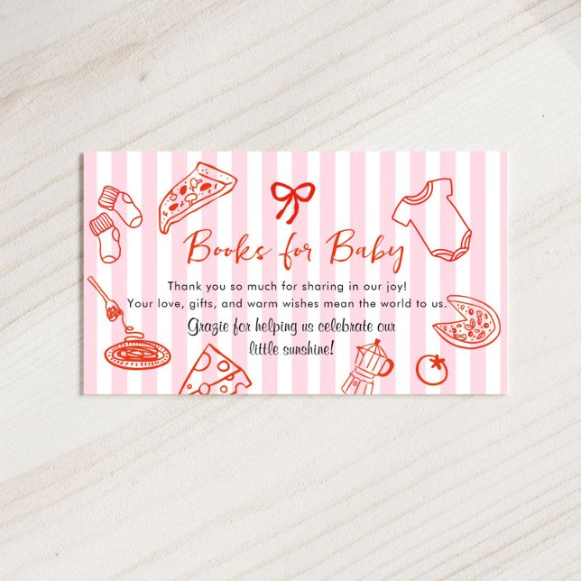 Informações Cartão de Envio de Livros para Bebê Slice Slice Ba (Slice slice pizza Books for baby theme enclosure card)
