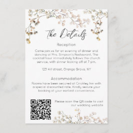 Informações Cartão de Envio para Casamento Baby's Breath