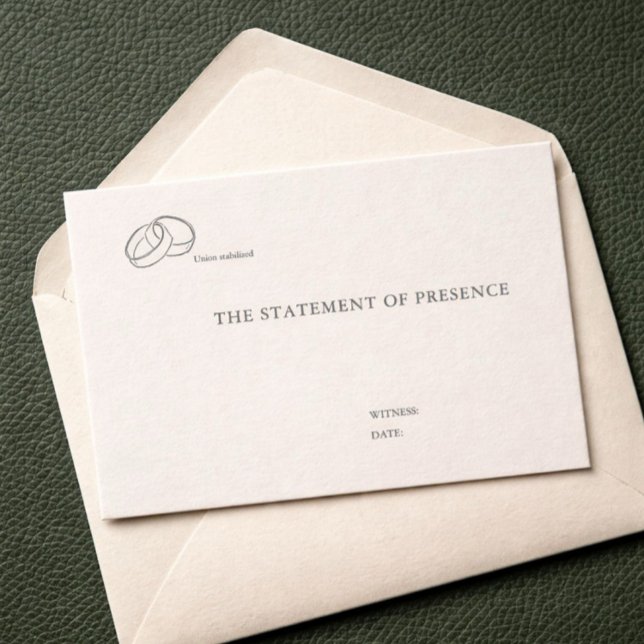 Informações Cartão de Envio para Cerimônia Civil – Casamento n (Civil ceremony enclosure card )