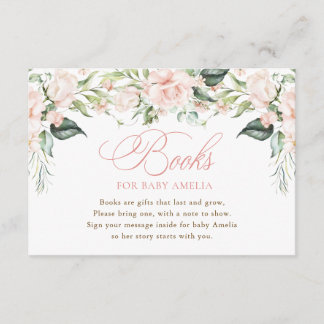 Informações Cartão de Envio para Livros para Bebê Rosa Floral 