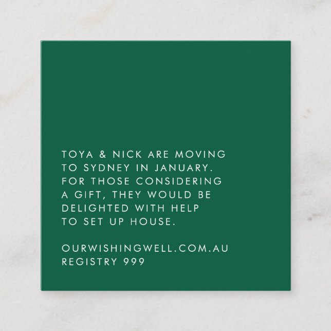 Informações Cartão de Envio Simples Moderno (Frente)