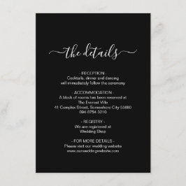 Informações Cartão de Envio Simples Preto e Branco