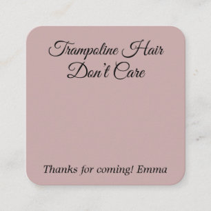 Informações Cartão de Favor de Gravação de Cabelo de Trampolin