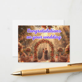 Informações Cartão de Felicitações de Casamento Elegante