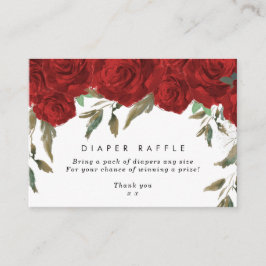 Informações Cartão de Fralda floral Raffle do rosa vermelha