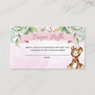 Informações Cartão de Fralda Raffle da Woodland Baby Girl