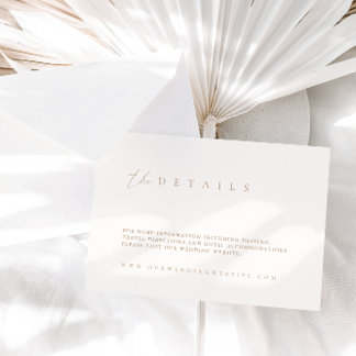 Informações Cartão de Gabinete com Detalhes de Casamento de Po