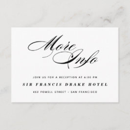 Informações Cartão de gabinete de casamento elegante