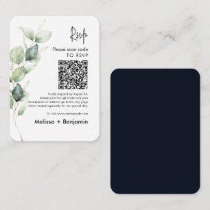 Informações Cartão de gabinete de casamento RSVP de código de