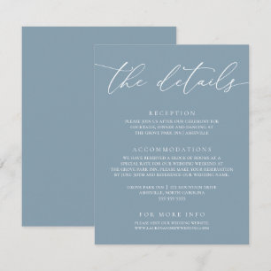 Informações Cartão de Gabinete de Casamento Simples e Elegante