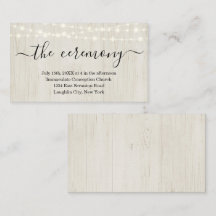 Cartão de Gabinete de Cerimônia de Casamento - Sim