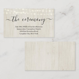 Informações Cartão de Gabinete de Cerimônia de Casamento - Sim