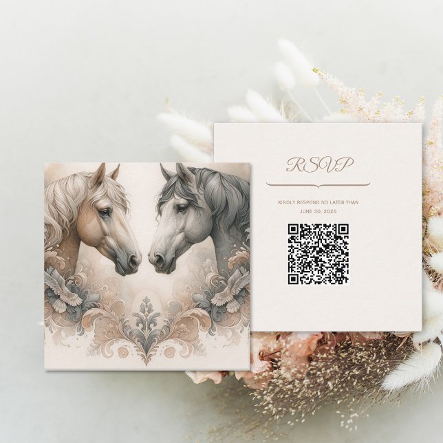 Informações Cartão de gabinete de código QR de casamento (Wedding QR Code Enclosure Card (front and back))