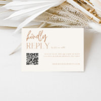 Cartão de Gabinete de Código QR RSVP de Casamento 