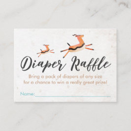 Informações Cartão de gabinete de Fralda de Raffle do tema Saf