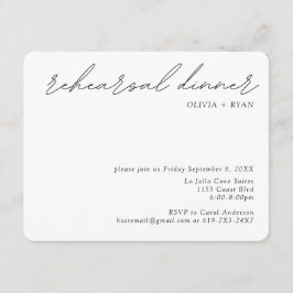 Informações Cartão de gabinete de Janto de ensaio minimalista