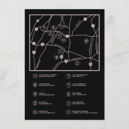 Informações Cartão de gabinete de mapa personalizado de casame