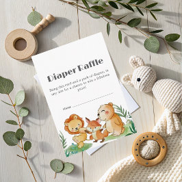 Informações Cartão de Gabinete de Pedido de Fralda de Raffle e