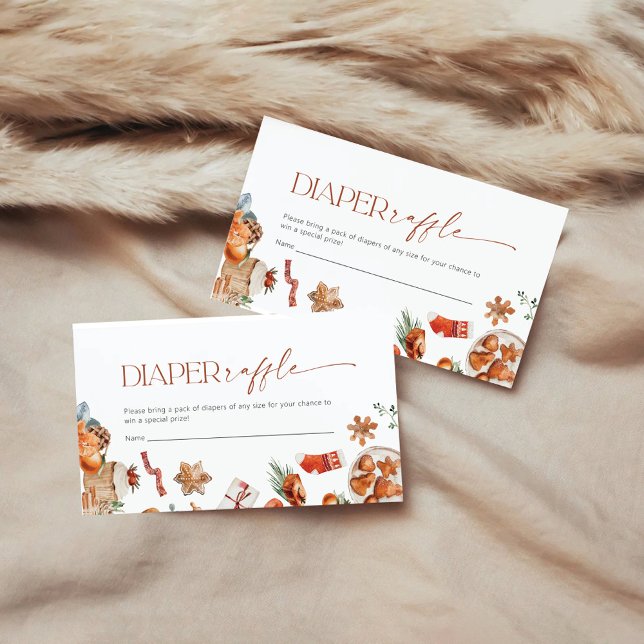 Informações Cartão de Gabinete de Raffle para Fraldas de Natal (Criador carregado)